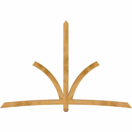 Ekena Millwork Davenport Rough Sawn Timber Gable Bracket, Western Red Cedar, 108"W x 72"H x 4"D x 4"F, 16/12 Pitch GBW108X72X0404DAV00RWR